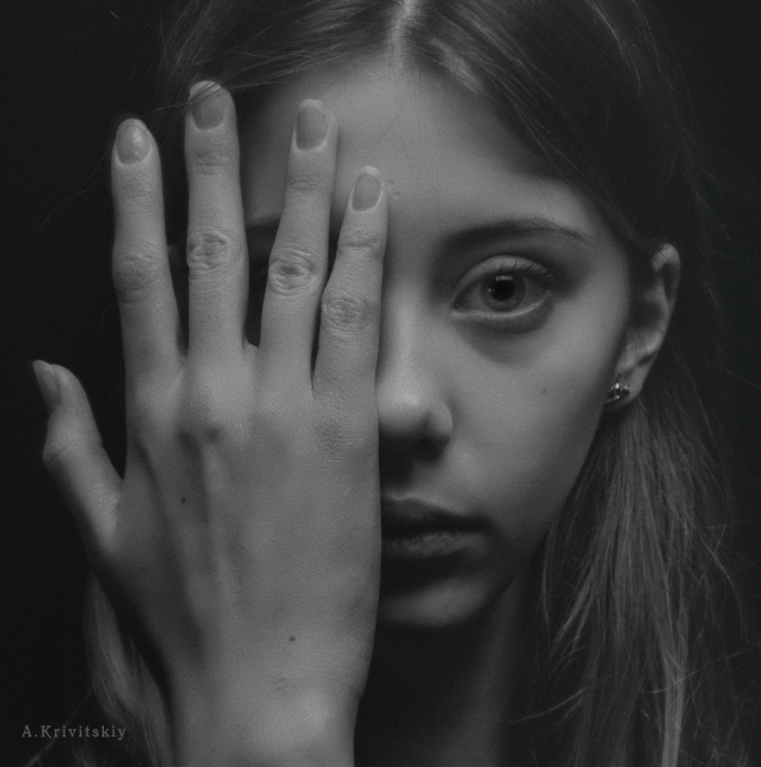 Portrait. Black-and-white glamor. Photo tests. (Работаю с начинающими). кривицкий обучение позированию