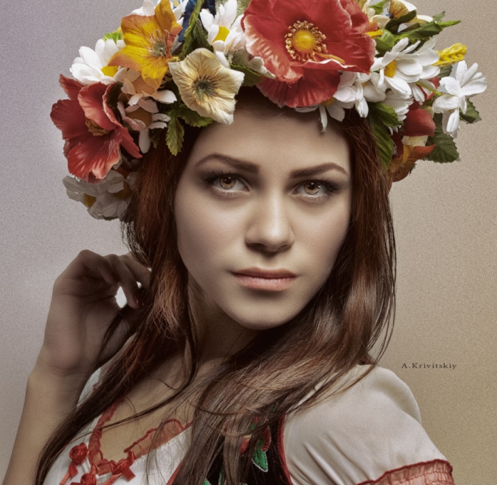 Portrait. Portrait studio A. Krivitsky. girl, studio, woman, monochrome, profile