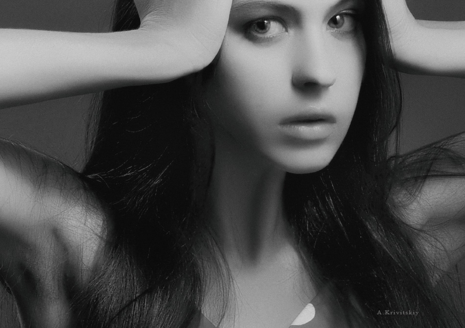 Portrait. Glamor. Fashion model. Studio experiments in the secret studio A. Krivitsky. кривицкий
