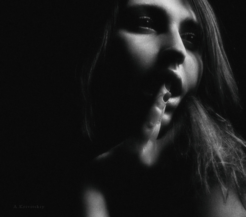 Portrait. Night location. A. Krivitsky. кривицкий
