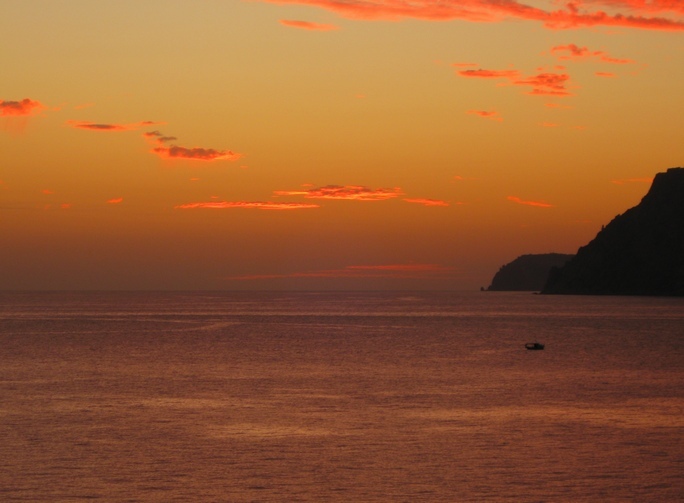 закатная закат, море, пейзаж