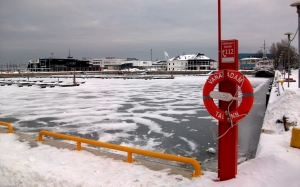 View of the yacht port