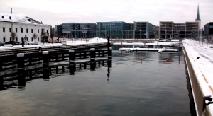 View of the yacht port
