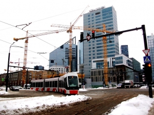 View of a construction site in Tallinn
