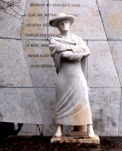 Monument to Estonian poetess Maria Under