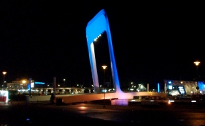The retractable bridge at Tallinn passenger seaport