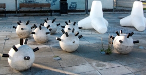Naval mine mock-ups