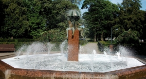 Metal sculpture of a horse