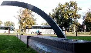 "Broken line" monument to the victims of the "Estonia" ferry shipwrec
