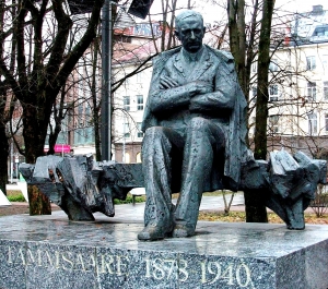 Monument to writer Tammsaare in Tallinn