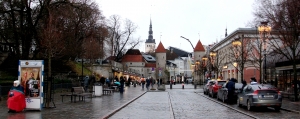 View of the Viru Gate and the flower market
