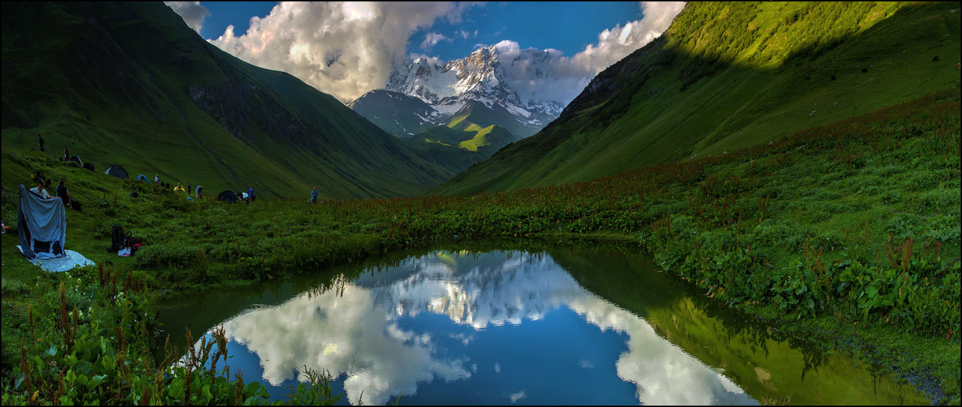 Разбивка лагеря грузия, сванетия, шхара, фототур, ушгули