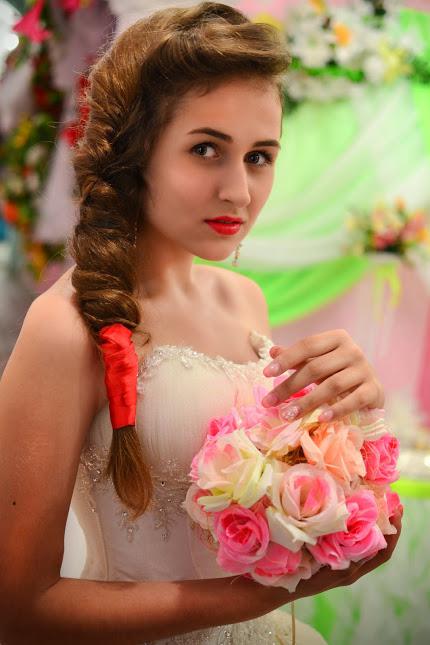 ... букет, красный, девушка, свадьба, цветы, портрет, помада, салон