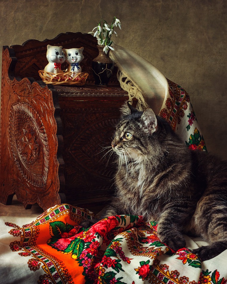...Все вокруг парами, только я - один кот, фото, фигурки кошек