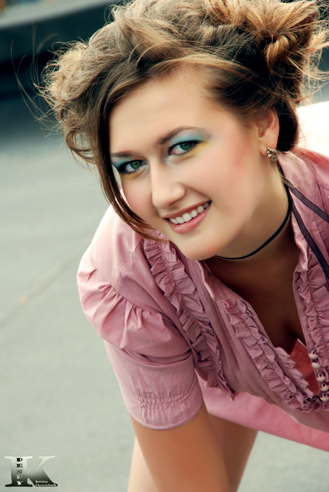 in pink