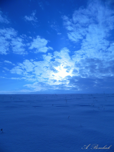 Снежное море природа, небо, снег