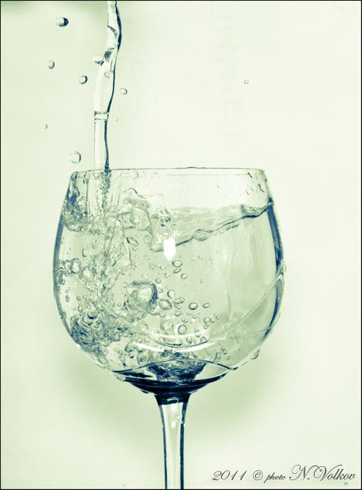 Water Warp бокал, капли, вода