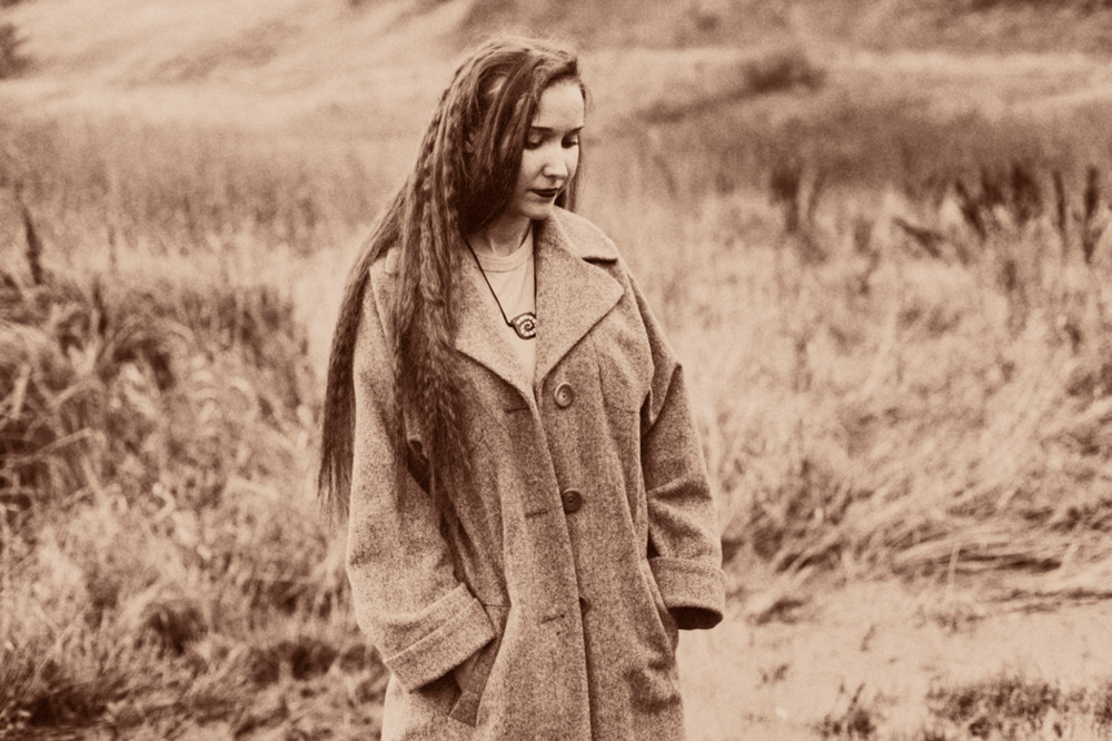 Walk through the swamp retro, girl, nature, woman, field, sepia, swamp