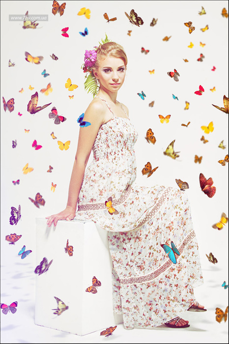 Butterfly девушка, бабочка, бабочки, лето