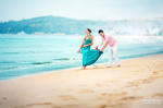 On the beach