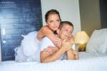 Newlyweds before the wedding