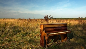 Зламаний інструмент десь на полях України, але українська музика завжди жива.