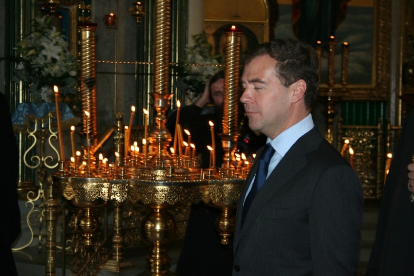 Президент в храме президент