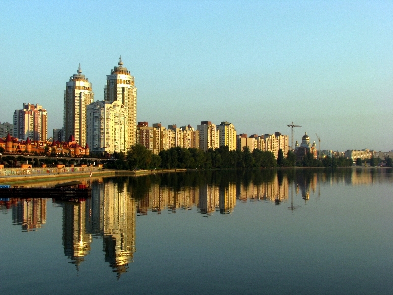 Набережная Днепра набережная, киев. днепр