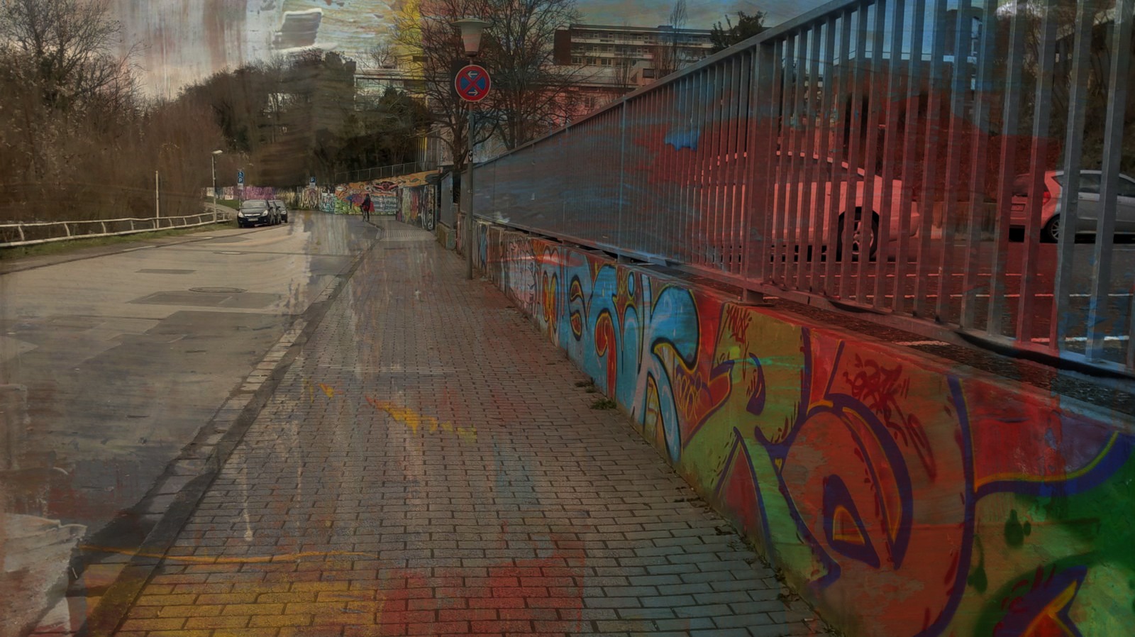 городские зарисовки граффити, город