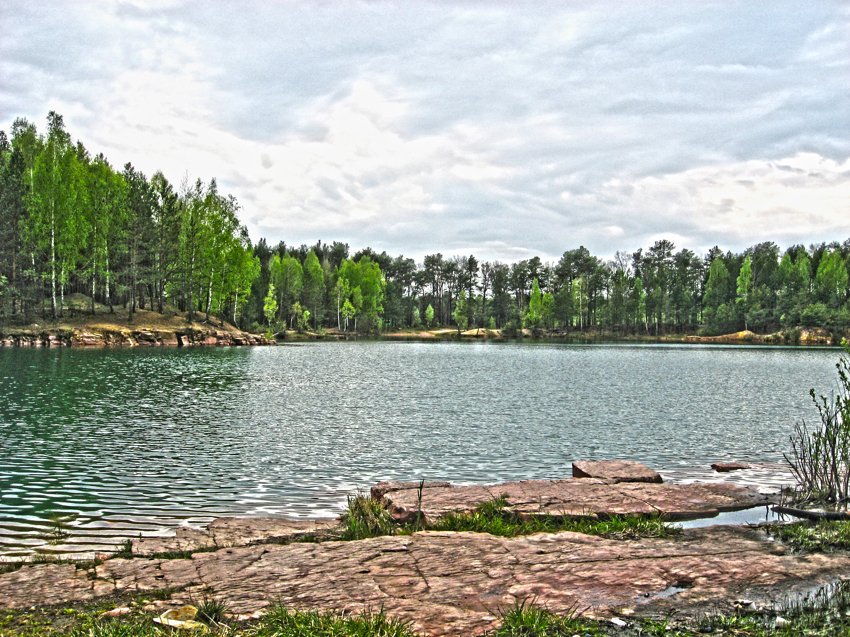 Гранитный карьер hdr, карьер, природа, пейзаж