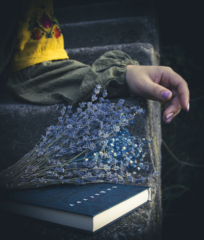 Ніжна лаванда фотосесія на природі, фотосесия, природа, ліс, лаванда, книги