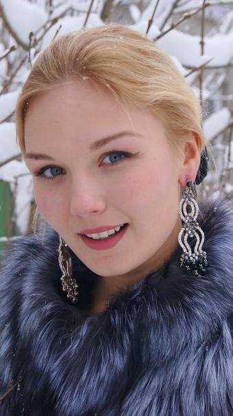 ...Зимняя гламур, девушка, портрет