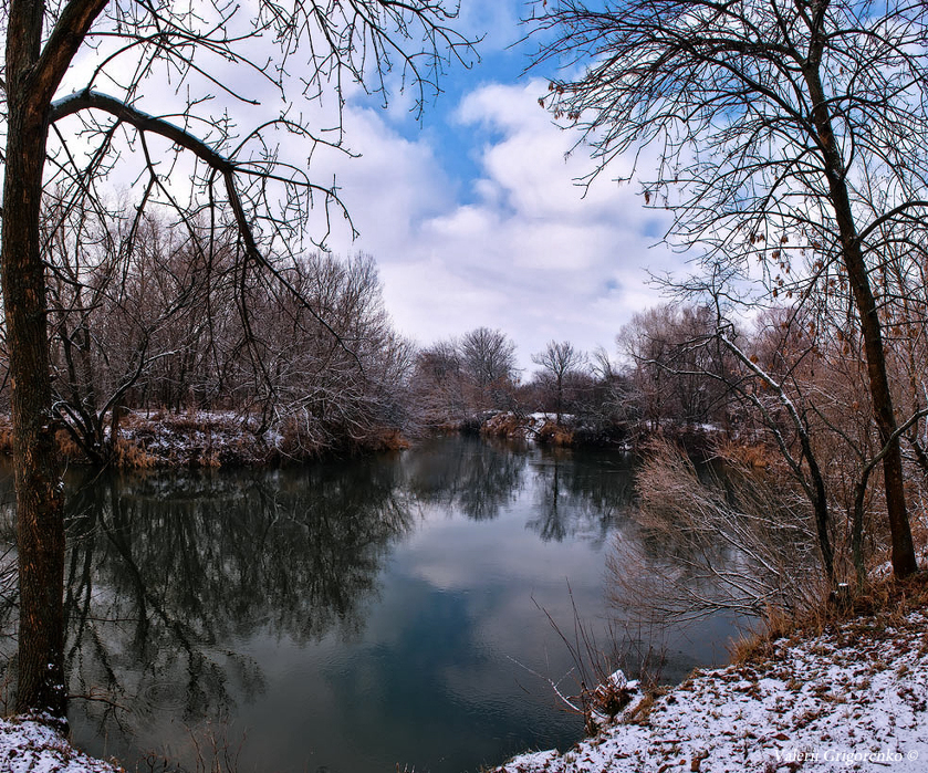 ...Зимний Айдар облака, зима, вода, небо, лес, снег, река, берега