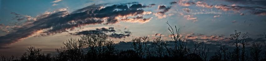 sunset закат, панорама